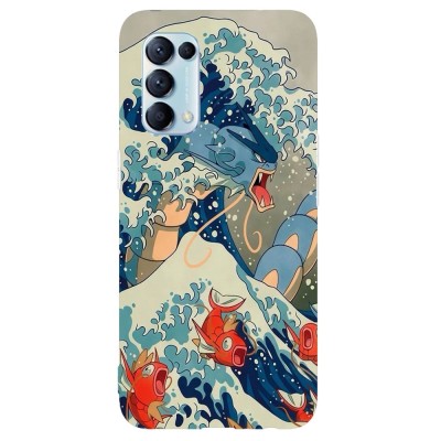 Husa compatibila cu Oppo Find X3 Lite model Gyarados and Magickarp Wave Pokemon, Silicon, TPU, Viceversa foto