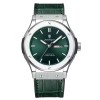 Poedagar Ceas barbatesc de mana Casual Business Analog Quartz Verde