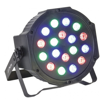 Proiector lumini Party RGB, 18 x 1W, LED, DMX, sistem fixare foto
