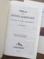 Biblia sau Sfanta Scriptura 2020 traducerea Dumitru Cornilescu / FOITA SUBTIRE foto