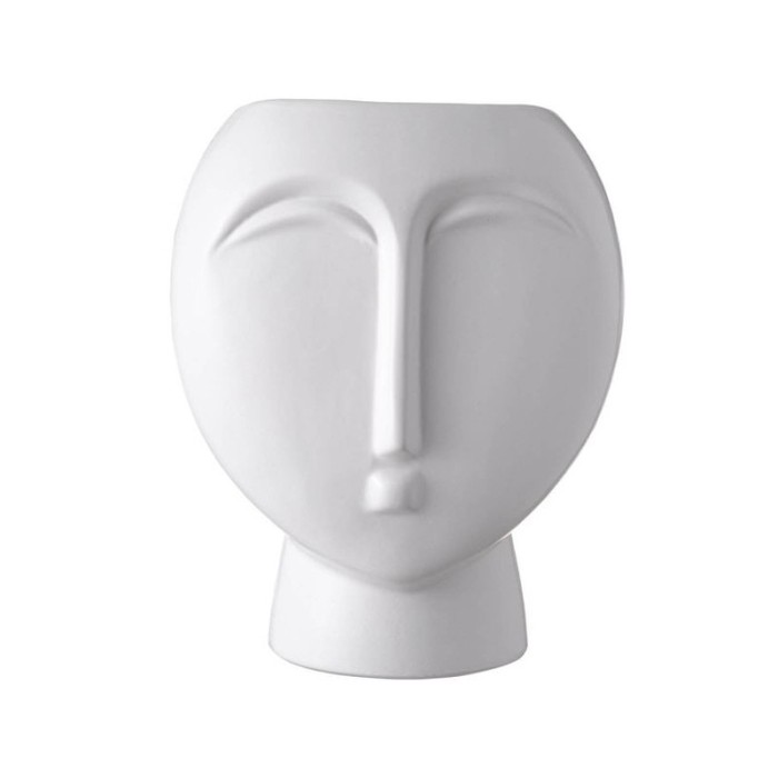 Vaza decorativa din ceramica, Model Fata, 17x21.6 cm, ATU-087305