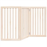 Cumpara ieftin Poarta de acces pentru caini pliabila, 3 panouri, 150 cm, lemn de plop