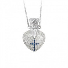 Colier Luxury Heart Cross foto