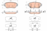 TRW GDB3617 set placute frana,frana disc