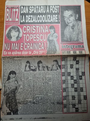 ziarul blitz - anul 2 ,nr 43-cristina topescu,dan spataru,catalin crisan foto