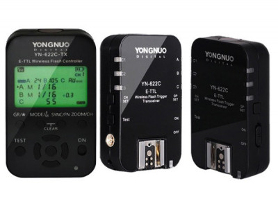 Yongnuo YN622C-TX + 2x YN622C II kit declansare wireless E-TTL Canon foto