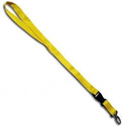 Breloc chei tip snur detasabil textil lungime 50.5 cm galben inchis foto