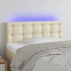 VidaXL Tăblie de pat cu LED, crem, 100x5x78/88 cm, piele ecologică 3121698