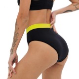 Chiloți menstruali Weekiss High Waist Lemon, negru, 3XL