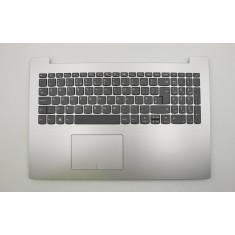 Carcasa superioara cu tastatura palmrest Laptop, Lenovo, IdeaPad 330-15IGM Type 81D1, 5CB0N86475, AM13R000600, AP13R000310, Platinum Grey, layout UK