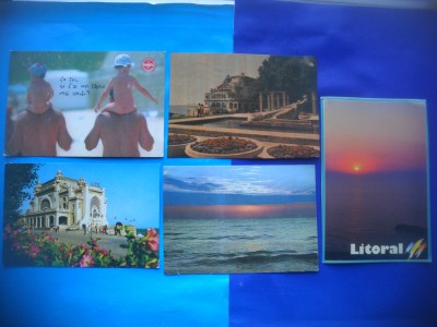 HOPCT LOT NR 782 LITORAL ROMANIA -CT-5 CARTI POSTALE-RSR-CIRCULATE foto