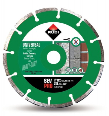 Disc diamantat pt. beton si caramida 125mm, SEV 125 Pro - RUBI-32940 foto