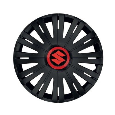 Set 4 capace roti Negre Cu Inel Rosu Active R15 pentru gama auto Suzuki foto