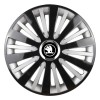 Set 4 Capace Roti pentru Skoda Nou Alb-Negru, model Falcon Mix, R15, SKODA