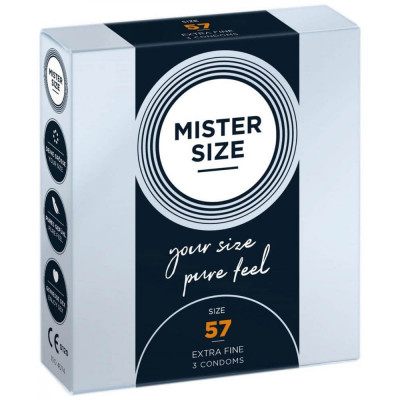 Mister Size - Prezervative Dimensiune Mare 57 mm 3 Bucăți foto