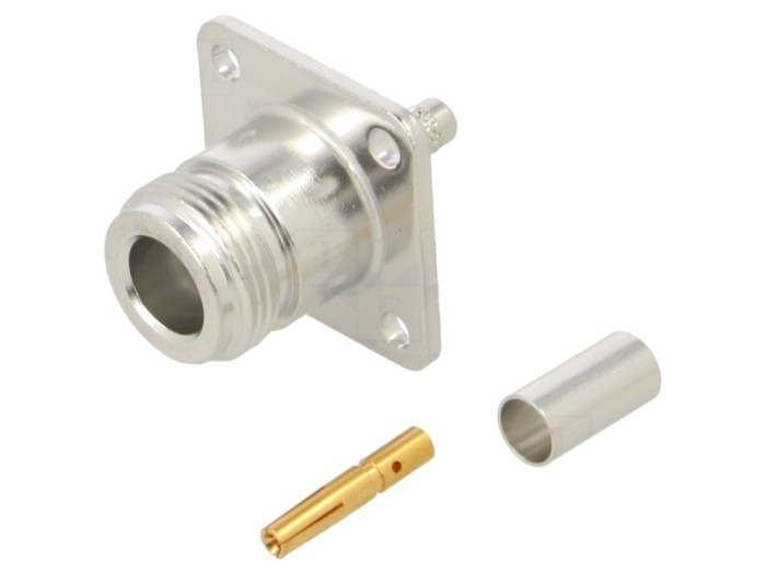 Conector N mamă drept 50&Omega;, aurit