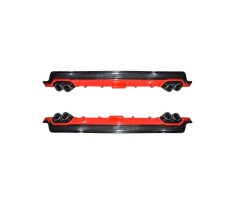 Ornament difuzor de bara universal 130cm Negru+Rosu