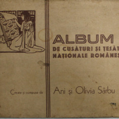 1929 ALBUM CUSATURI SI TESATURI NATIONALE ROMANESTI , ANI si OLIVIA SIRBU