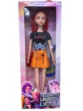 Papusa Kpop Mira Fashion Happy Doll 3+ cu par roz portocaliu si chitara