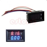 Voltmetru ampermetru DC 100V 10A afisaj dublu