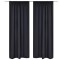 Draperii opace cu rejansă, 2 buc., negru, 135 x 245 cm 130370