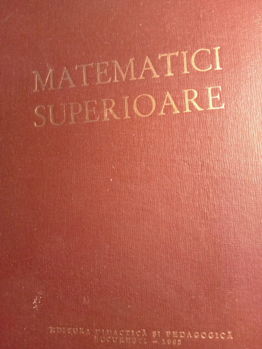 Romulus Cristescu matematici superioare