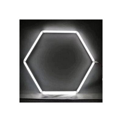 Set lumini LED hexagonale 42W 6000K alb rece pentru garaj/atelier Cod: HEX4 foto