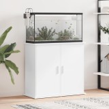 Suport pentru acvariu, alb, 81x36x73 cm, lemn prelucrat