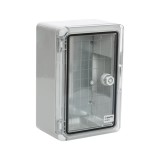 Cutie distributie, gri, usa transparenta, placa metalica, IP65 400x500x240 mm PP3017