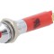 Lampă LED convexă roșie 24VDC &Oslash;6mm IP40 &Oslash;LED 3mm