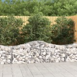 vidaXL Coșuri gabion arcuite 8 buc, 200x50x60/80 cm, fier galvanizat 3145604