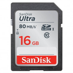 Card Sandisk Ultra SDHC 16GB Clasa 10 80Mbs UHS-I foto