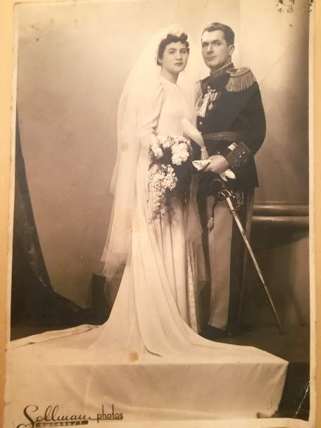 Foto nuntă ofițer regal, 10.03.1940, Sellman Photos, București, Calea Victoriei