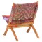 Scaun pliant Chindi din material textil multicolor - 7