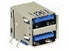 Conector USB A, versiune USB 3.1, orizontala, AMPHENOL - GSB4112312HR