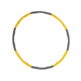 Cerc pentru fitness hula hoop, diametru 100 cm, plastic, spuma, galben, gri