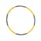 Cerc pentru fitness hula hoop, diametru 100 cm, plastic, spuma, galben, gri