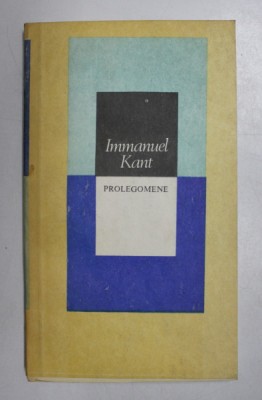 PROLEGOMENE-IMMANUEL KANT 1987 foto