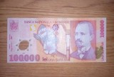 V&acirc;nd bancnotă &icirc;n valoare de 100.000 lei