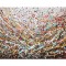 Tablouri abstracte gigant pictat manual birou, living, Compozitie in abstract, 140x70cm ulei pe panza, reproducere Jackson Pollock