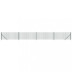 Gard plasa de sarma cu bordura, verde, 0,8x10 m