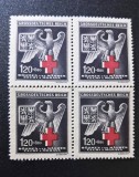 Boemia și Moravia 1944 Crucea Roșie Bloc de 4 Valoare Mare 120h+880h Vultur și Stemat MNH Neștampilat - A0029