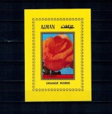 Ajman 1972 - Trandafiri (VII), flori, colita neuzata
