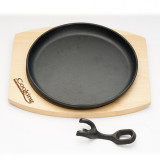 PLATOU SERV FONTA ROTUND D22CM,BAZA LEMN