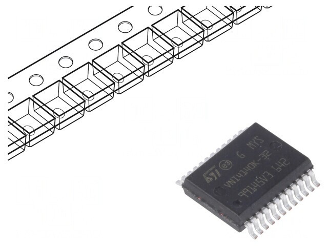 Power Switch High-Side 1A 4-Channel SMD PowerSSO24