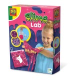 Set de mixat slime roz cu sclipici si margele - Unicorn, SES Creative