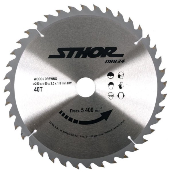 STHOR Disc circular 300 x 3 x 30, 40T, pentru lemn