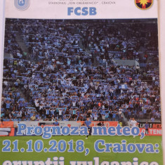 Program meci fotbal UNIVERSITATEA CRAIOVA - FCSB (21.10.2018)