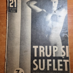 revista trup si suflet 11 septembrie 1936-revista pentru sanatatea si frumusete