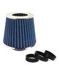 Filtru sport universal de admisie a aerului auto, albastru 160x155x118mm cu adaptori